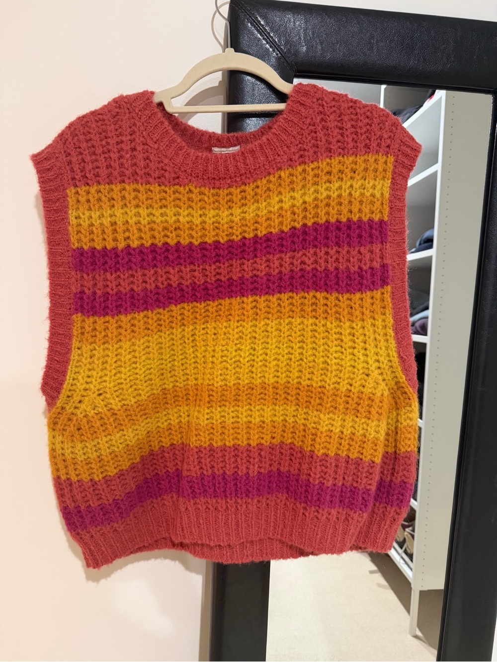MOTHER Denim Boatneck Sweater
Vest Operation Sunshine Size Large